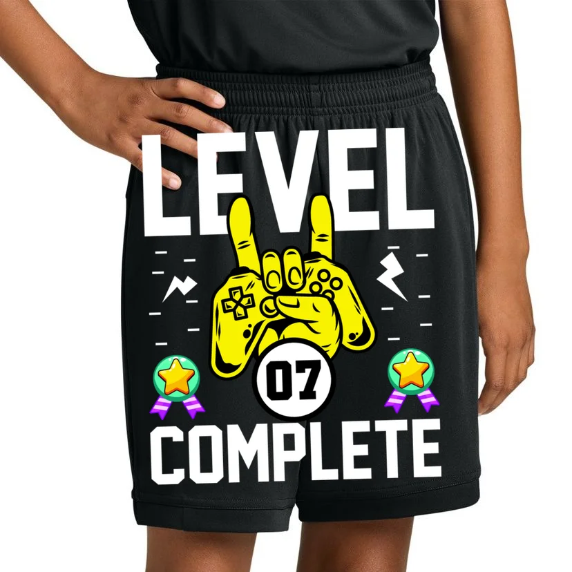 LEVEL COMPLETE Custom Birthday Gamer Personalized Birthday Kids Shorts - Front 1