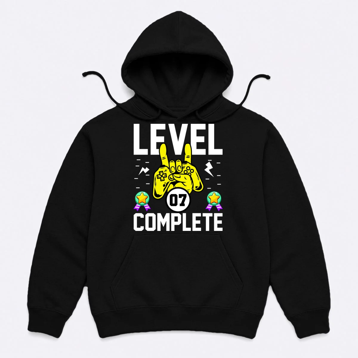 LEVEL COMPLETE Custom Birthday Gamer Personalized Birthday Hoodie - Front