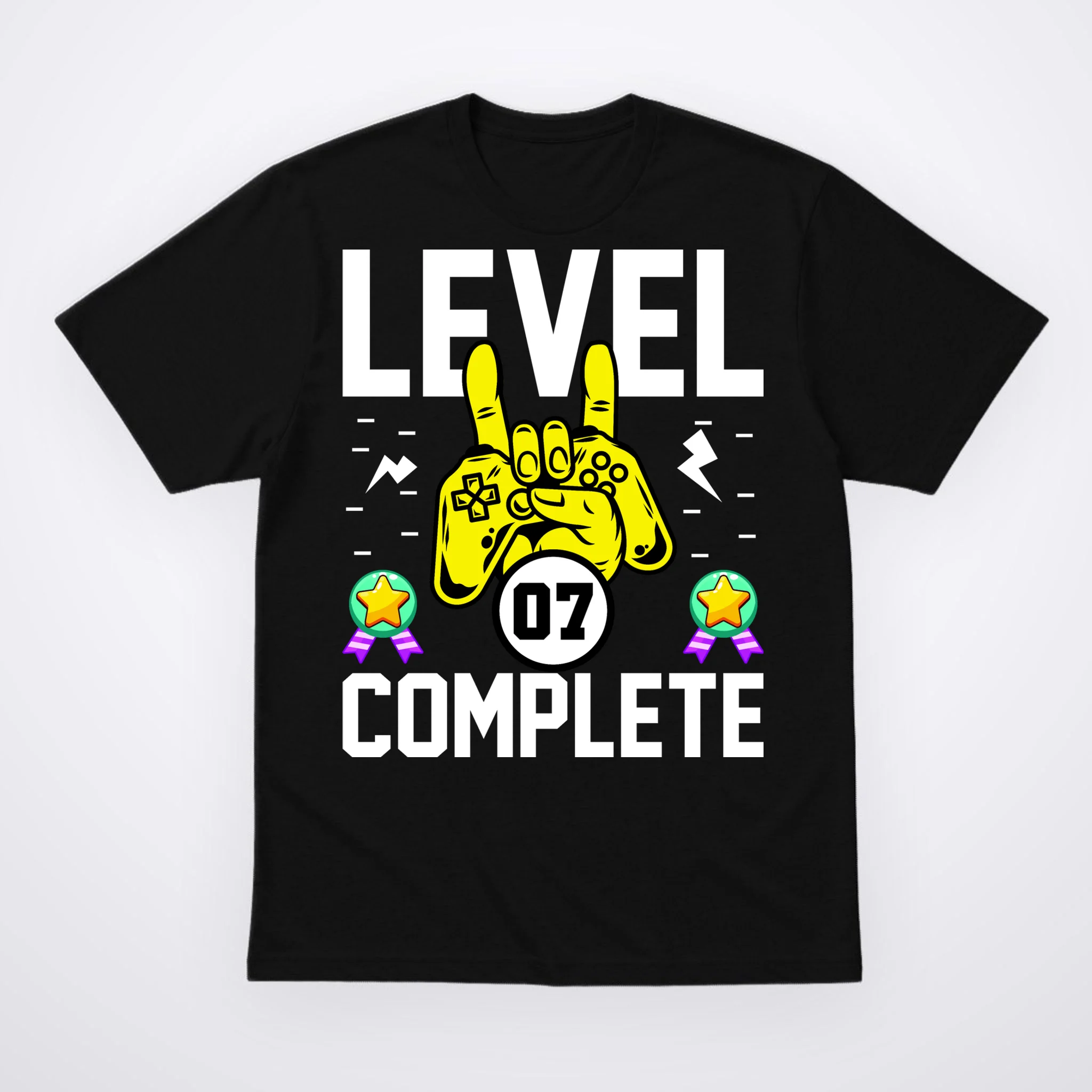 LEVEL COMPLETE Custom Birthday Gamer Personalized Birthday Men's T-Shirt - Front