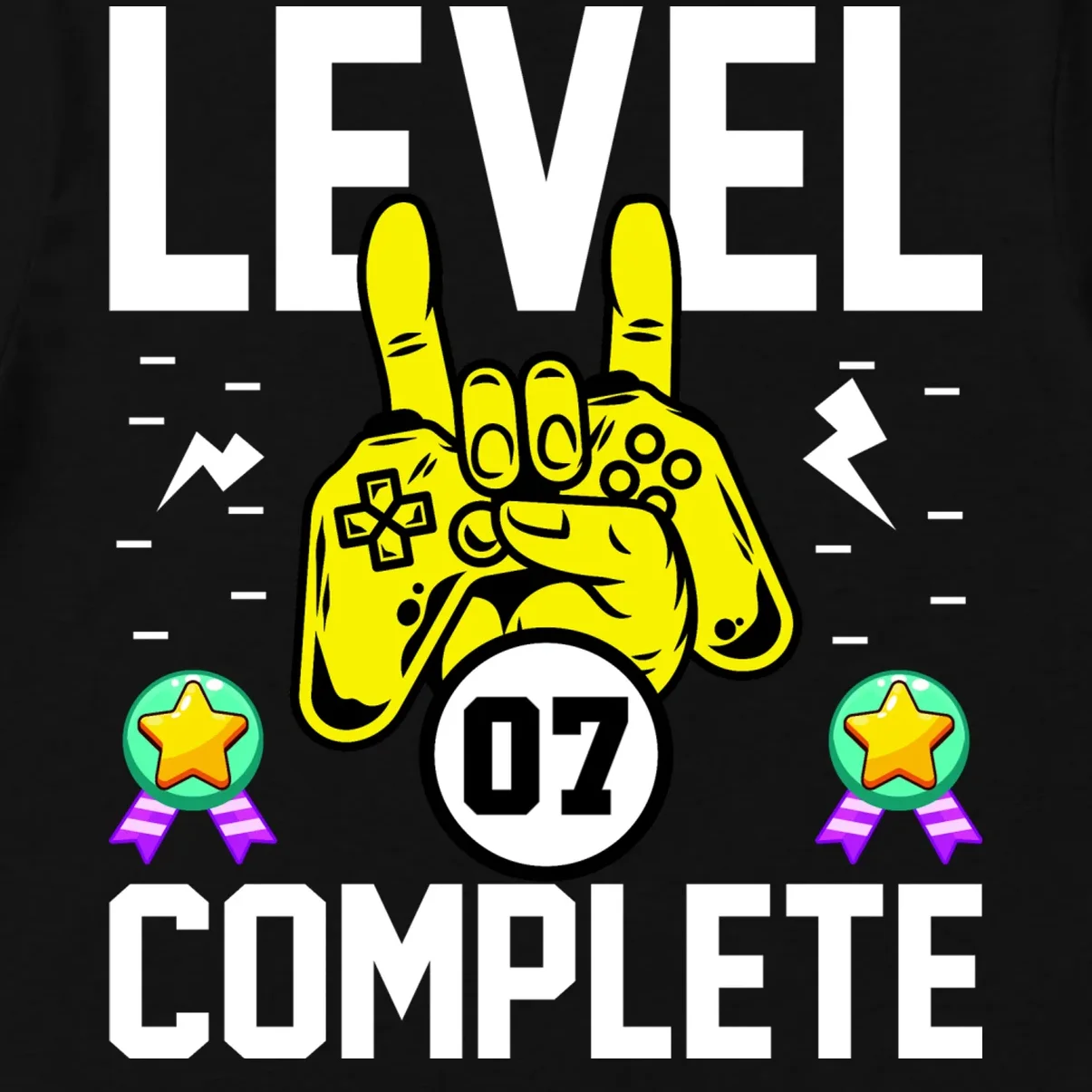LEVEL COMPLETE Custom Birthday Gamer Personalized Birthday Men's T-Shirt - Front - Close-up