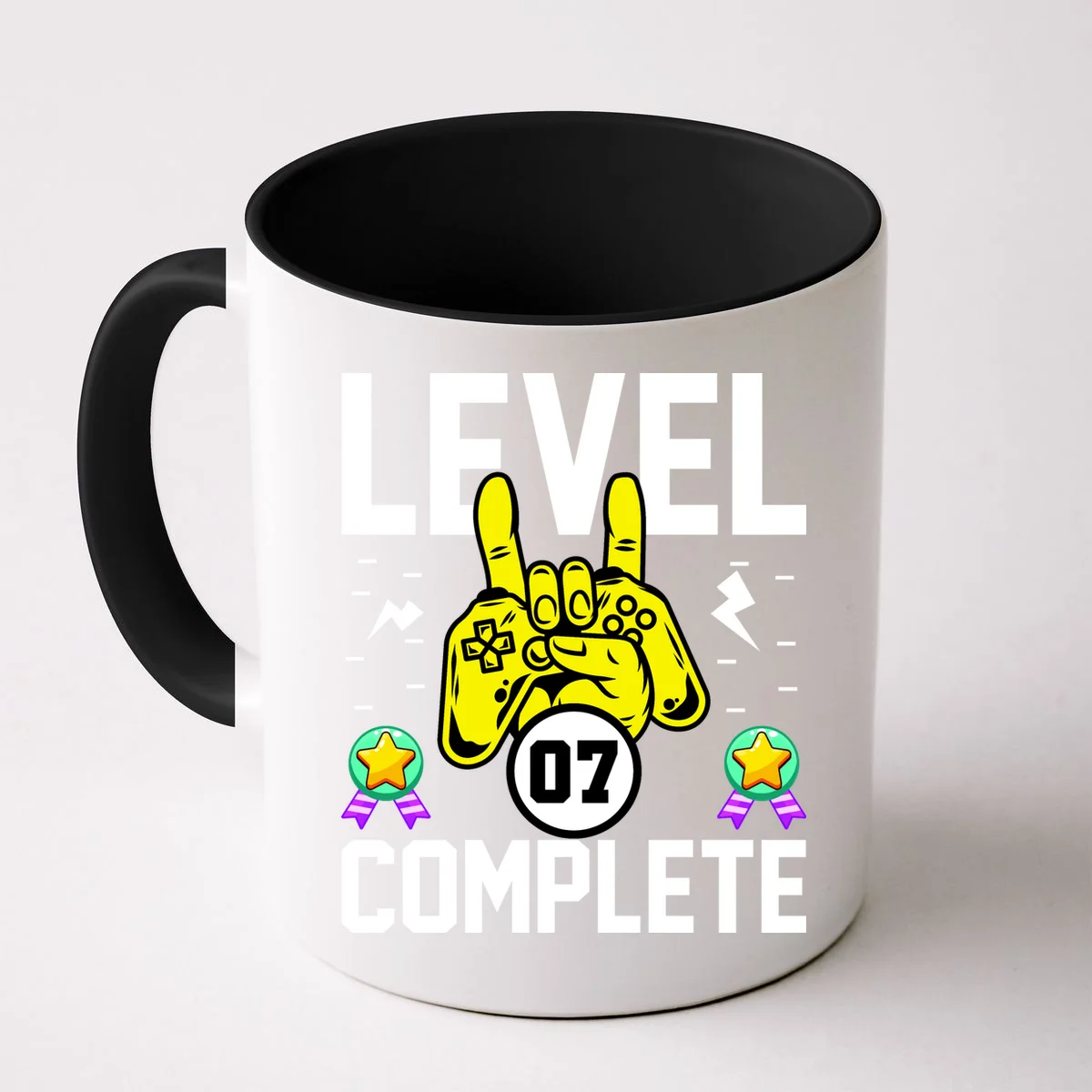 LEVEL COMPLETE Custom Birthday Gamer Personalized Birthday Coffee Mug - Front