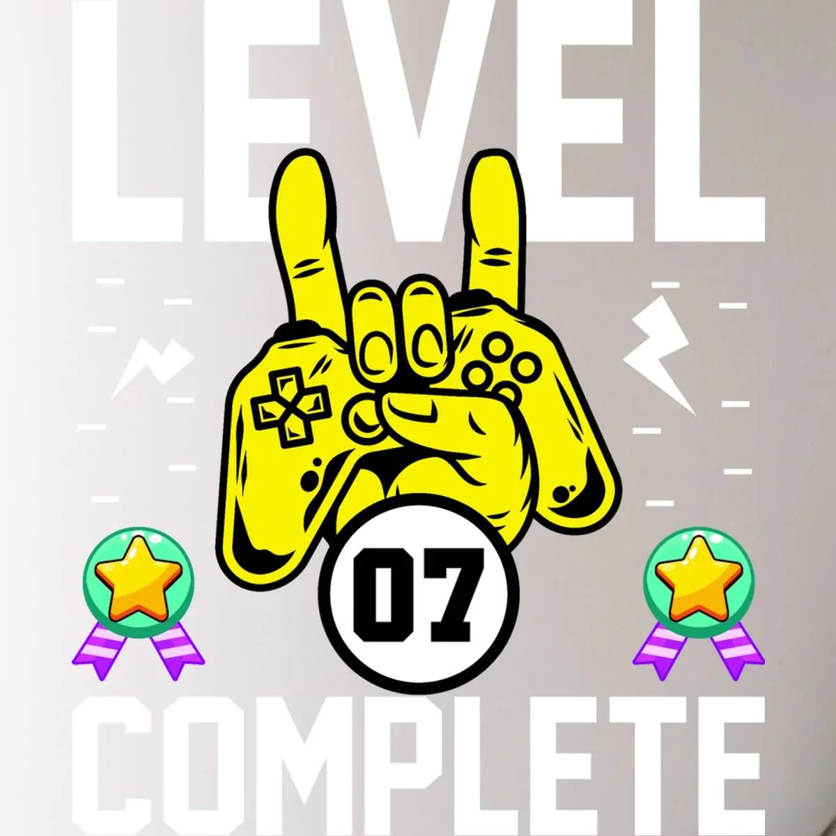 LEVEL COMPLETE Custom Birthday Gamer Personalized Birthday Mug - Front - Close-up