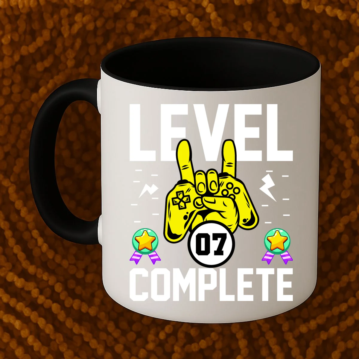 LEVEL COMPLETE Custom Birthday Gamer Personalized Birthday Coffee Mug - Front 1