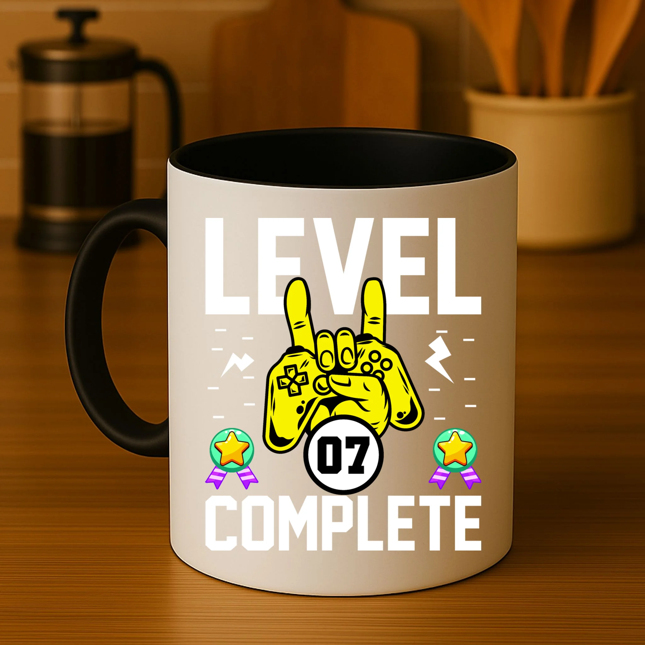 LEVEL COMPLETE Custom Birthday Gamer Personalized Birthday Mug - Front 3