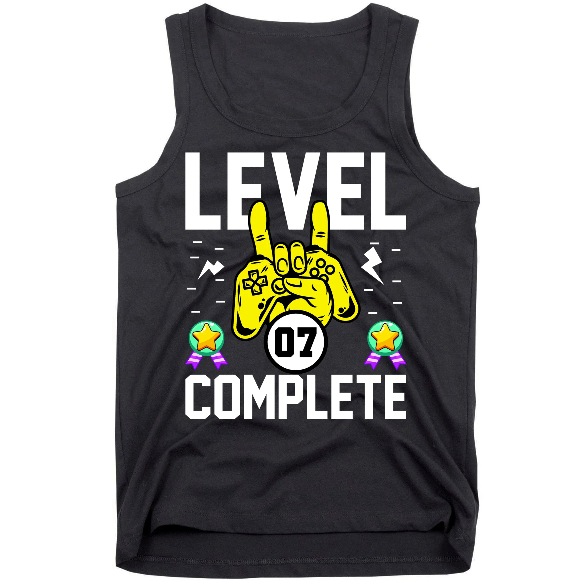 LEVEL COMPLETE Custom Birthday Gamer Personalized Birthday Men's Tank Top - Front