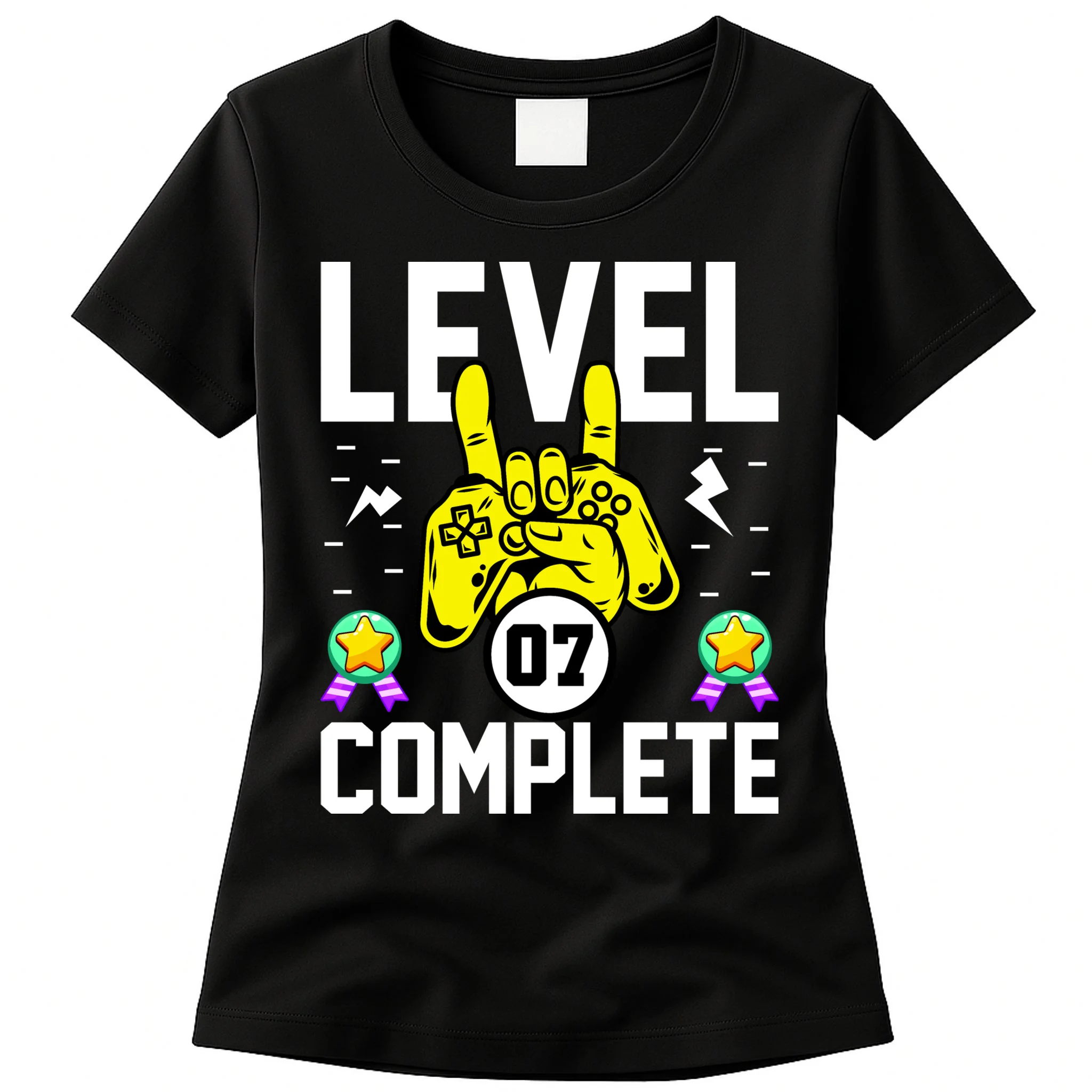 LEVEL COMPLETE Custom Birthday Gamer Personalized Birthday Women's T-Shirt - Front