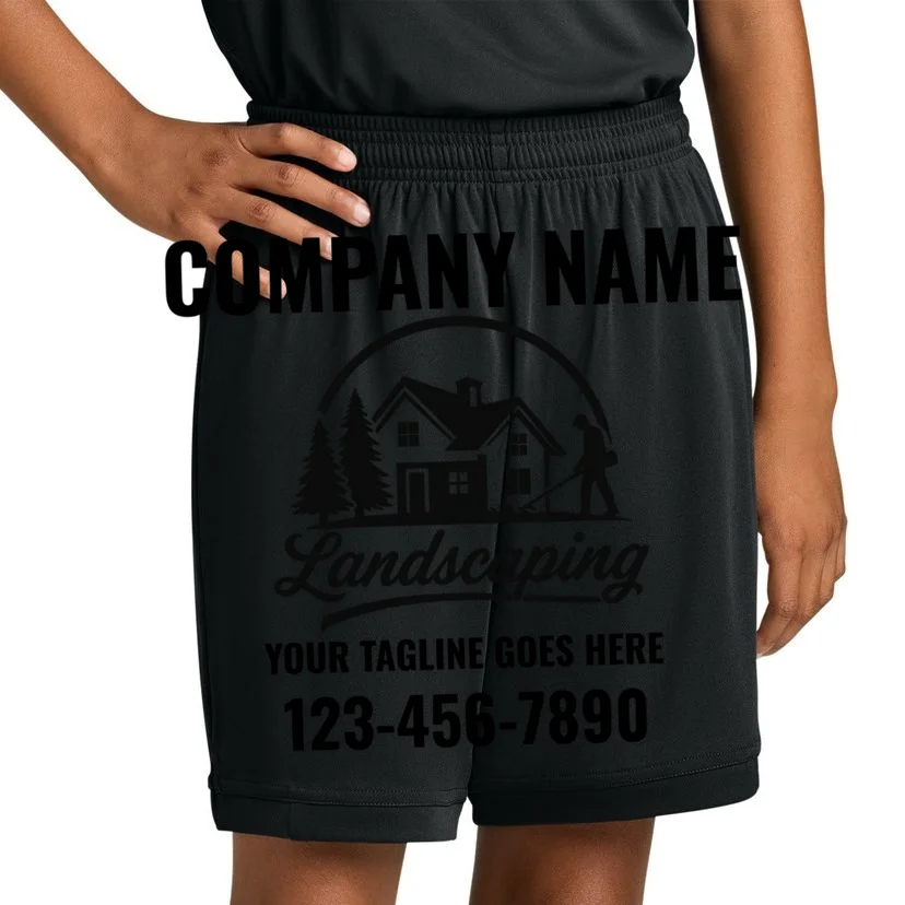 Landscaping Custom Landscaping Shirt for Lawncare Pros Kids Shorts - Front 1