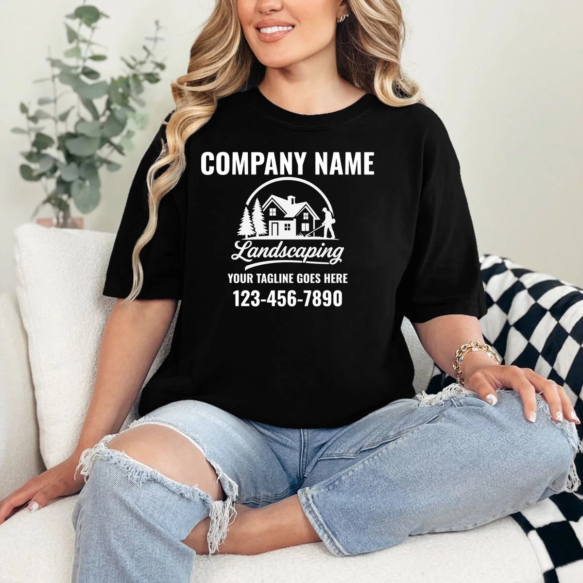 Landscaping Custom Landscaping Shirt for Lawncare Pros T-Shirt - Front 1