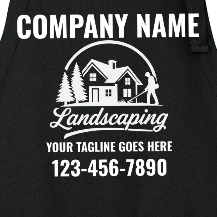 Landscaping Custom Landscaping Shirt for Lawncare Pros Apron - Front - Close-up
