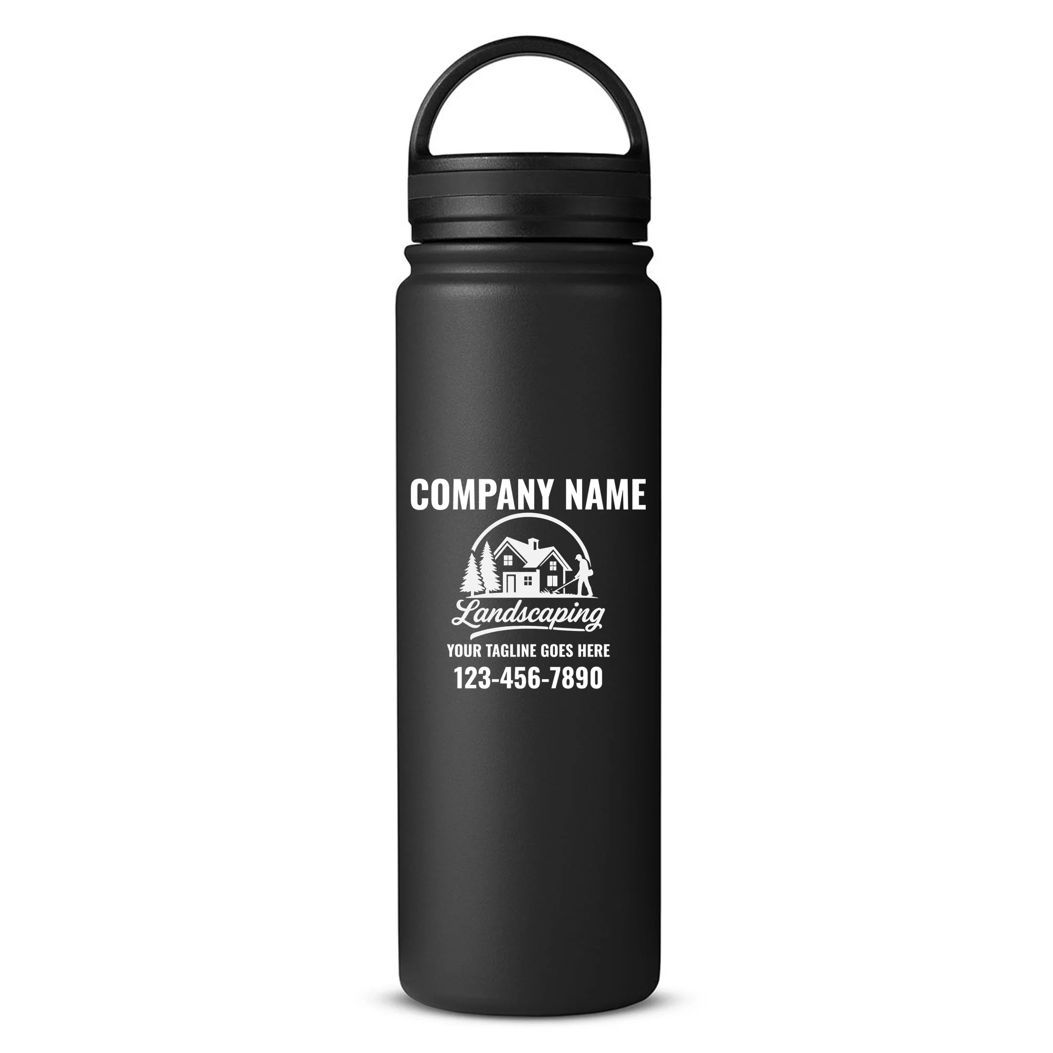 Landscaping Custom Landscaping Shirt for Lawncare Pros 24oz Water Bottle - Front