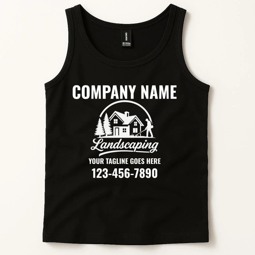 Landscaping Custom Landscaping Shirt for Lawncare Pros Tank Top - Front 1