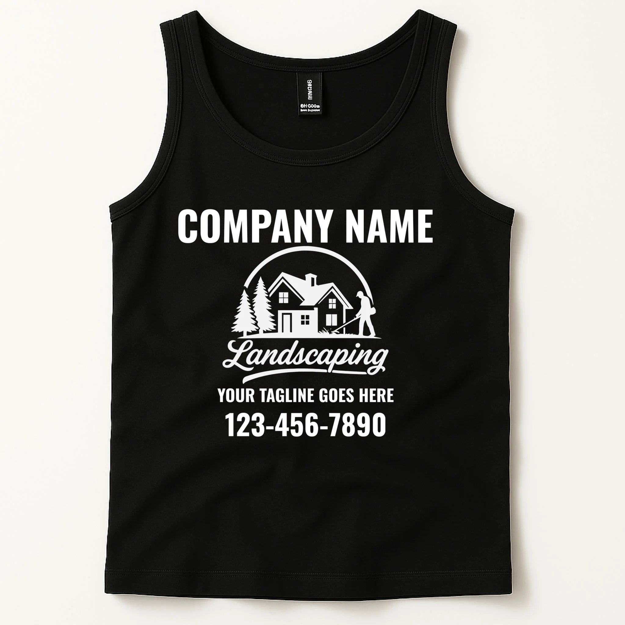 Landscaping Custom Landscaping Shirt for Lawncare Pros Men's Tank Top - Front 1
