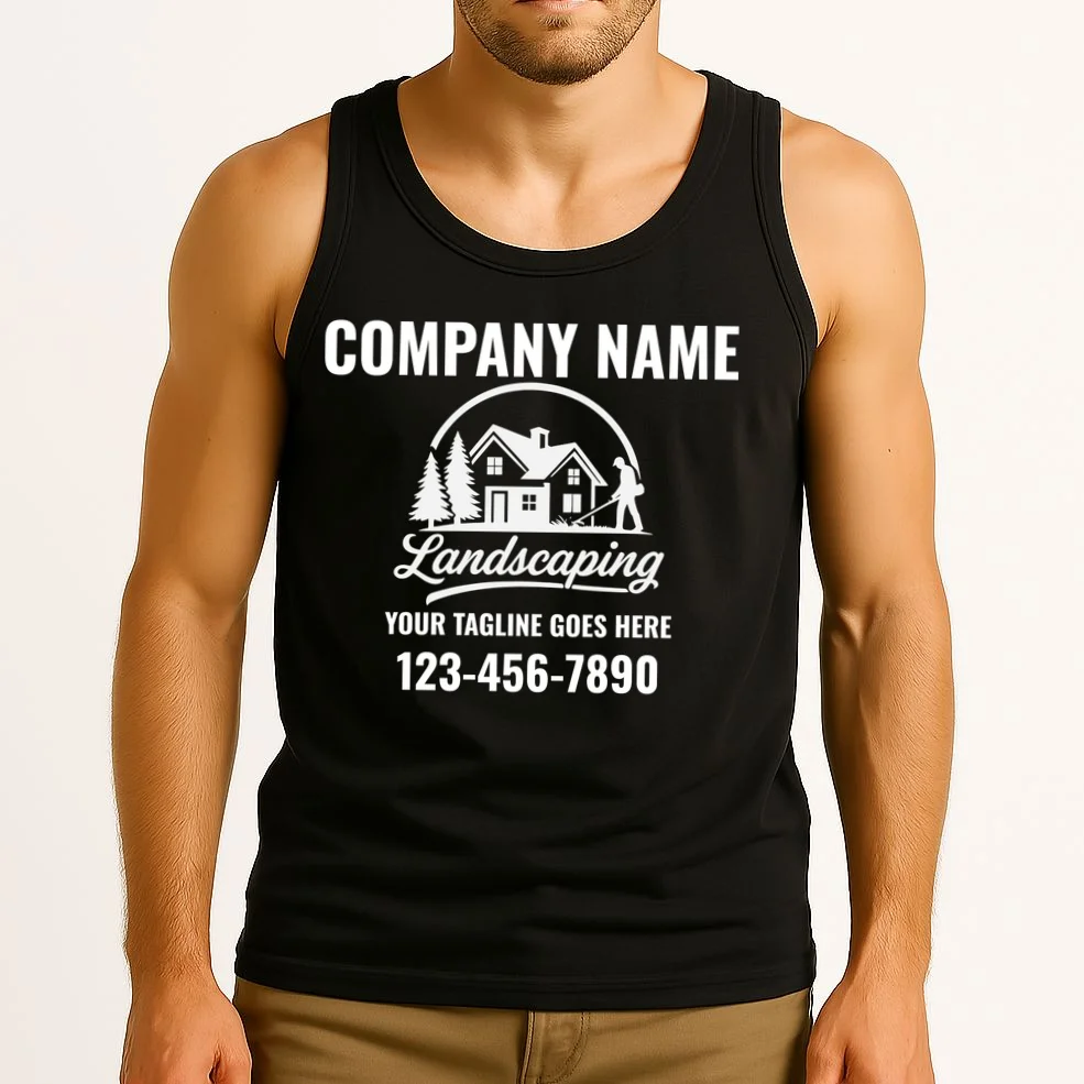 Landscaping Custom Landscaping Shirt for Lawncare Pros Tank Top - Front 2