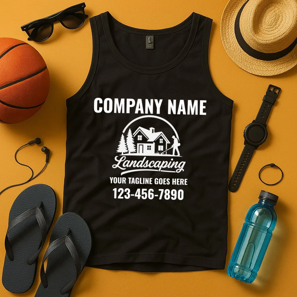 Landscaping Custom Landscaping Shirt for Lawncare Pros Tank Top - Front 3