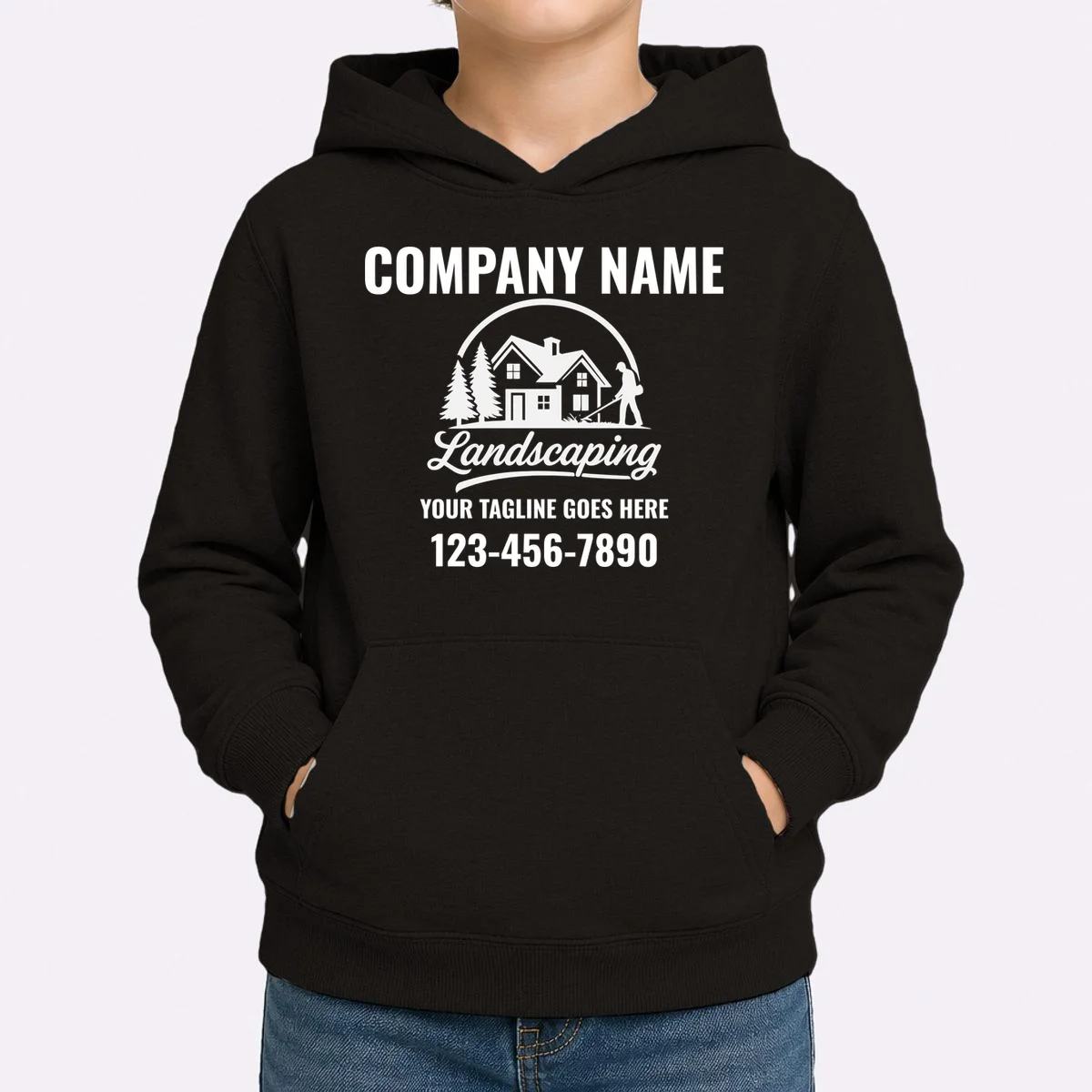 Landscaping Custom Landscaping Shirt for Lawncare Pros Kids Hoodie - Front 1