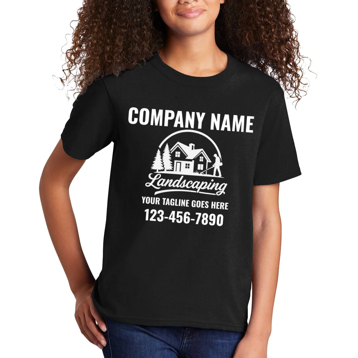 Landscaping Custom Landscaping Shirt for Lawncare Pros Kids T-Shirt - Front 1