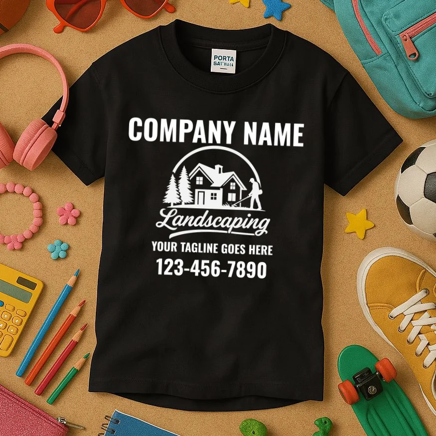 Landscaping Custom Landscaping Shirt for Lawncare Pros Kids T-Shirt - Front 2