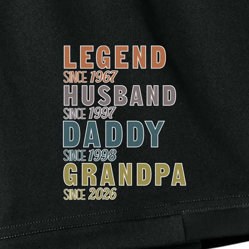 LEGEND HUSBAND DADDY GRANDPA Since 1967 1997 1998 2026 Custom Personalized Year Kids Shorts - Front - Close-up