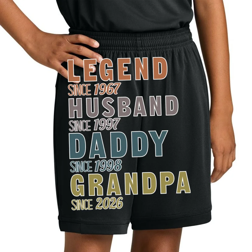 LEGEND HUSBAND DADDY GRANDPA Since 1967 1997 1998 2026 Custom Personalized Year Kids Shorts - Front 1