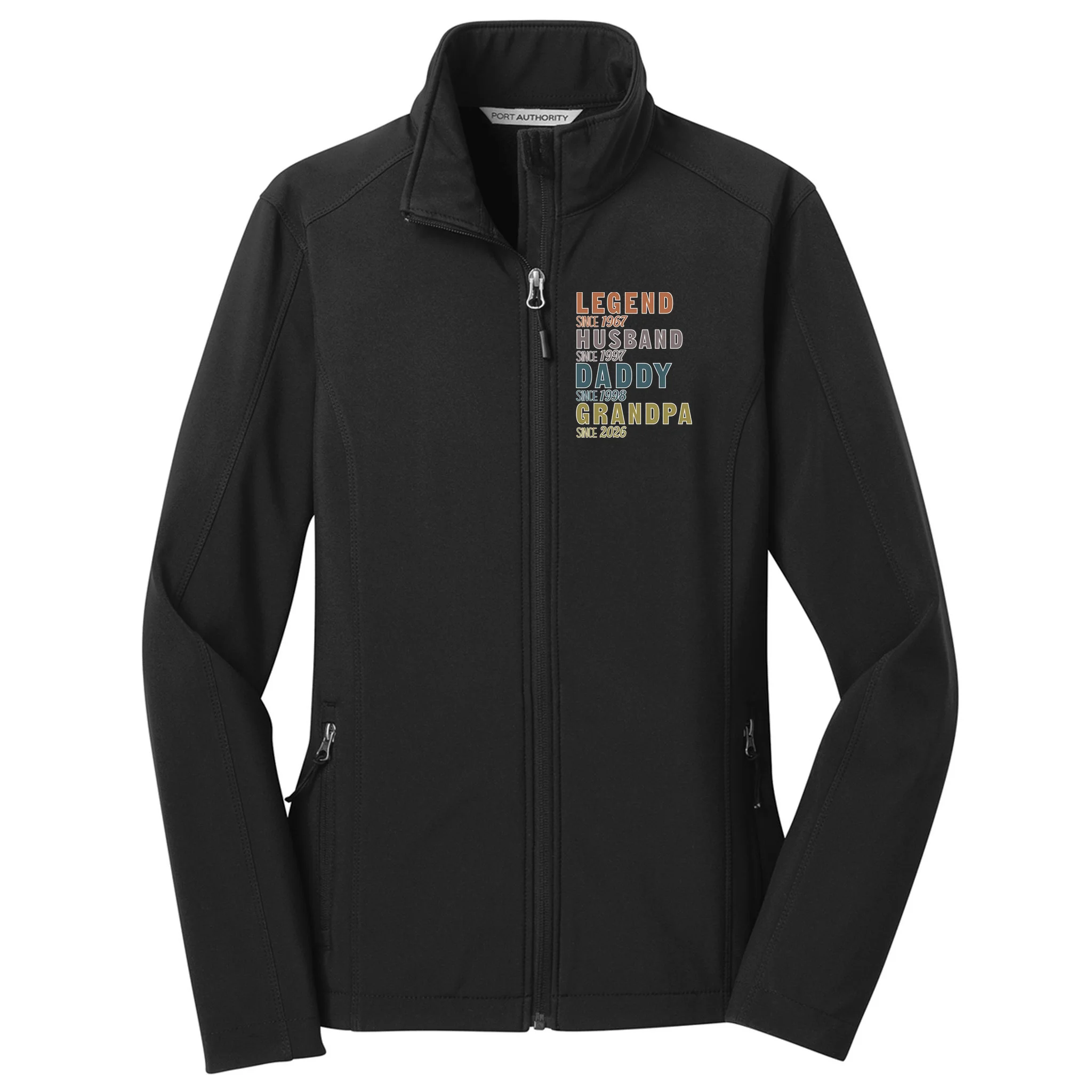LEGEND HUSBAND DADDY GRANDPA Since 1967 1997 1998 2026 Custom Personalized Year Women's Soft Jacket - Front