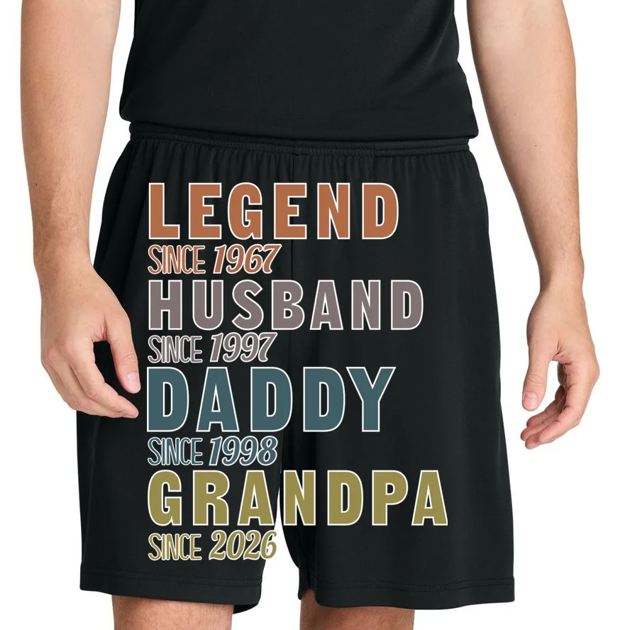 LEGEND HUSBAND DADDY GRANDPA Since 1967 1997 1998 2026 Custom Personalized Year Men's Shorts - Front 1