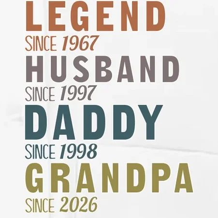 LEGEND HUSBAND DADDY GRANDPA Since 1967 1997 1998 2026 Custom Personalized Year Men's Chef Coat - Front - Close-up