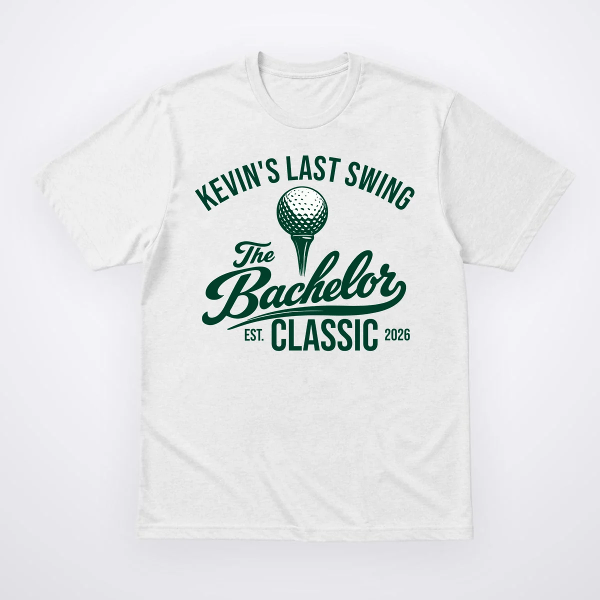The Bachelor Classic Funny Custom Bachelor Party Golf T-Shirt - Front