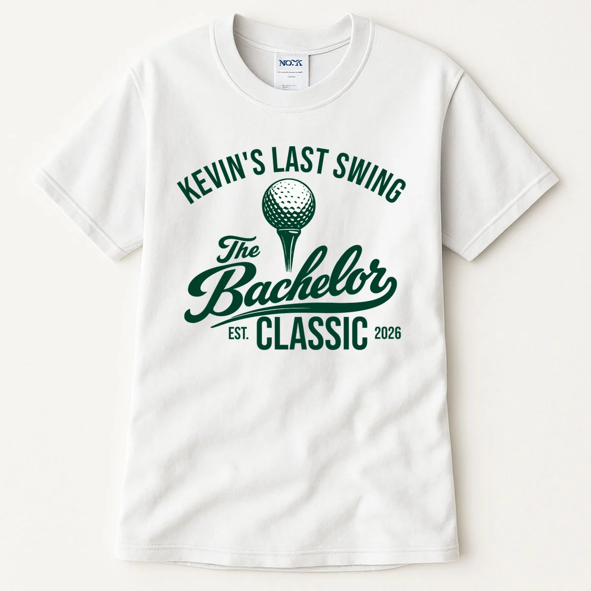 The Bachelor Classic Funny Custom Bachelor Party Golf Tall T-Shirt - Front