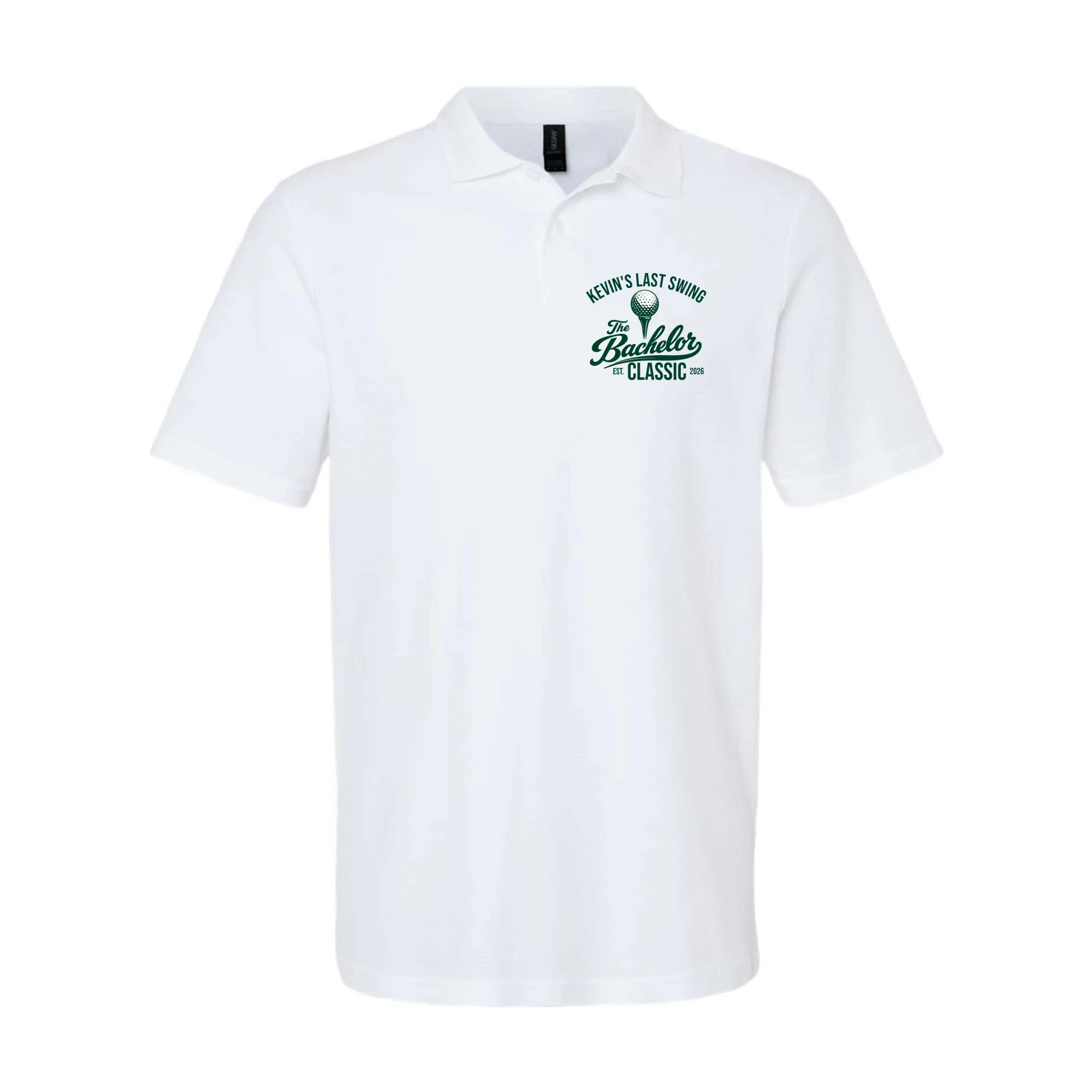 The Bachelor Classic Funny Custom Bachelor Party Golf Polo Shirt Front
