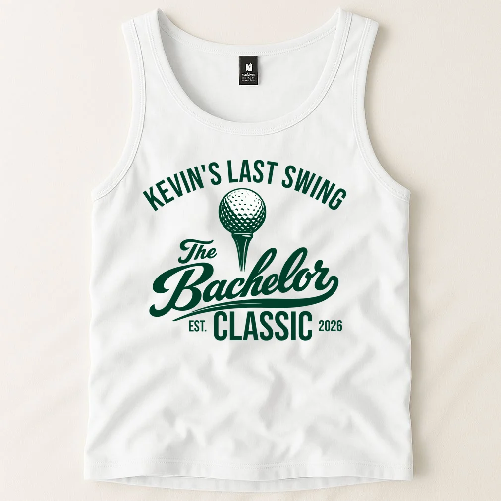 The Bachelor Classic Funny Custom Bachelor Party Golf Tank Top - Front 1