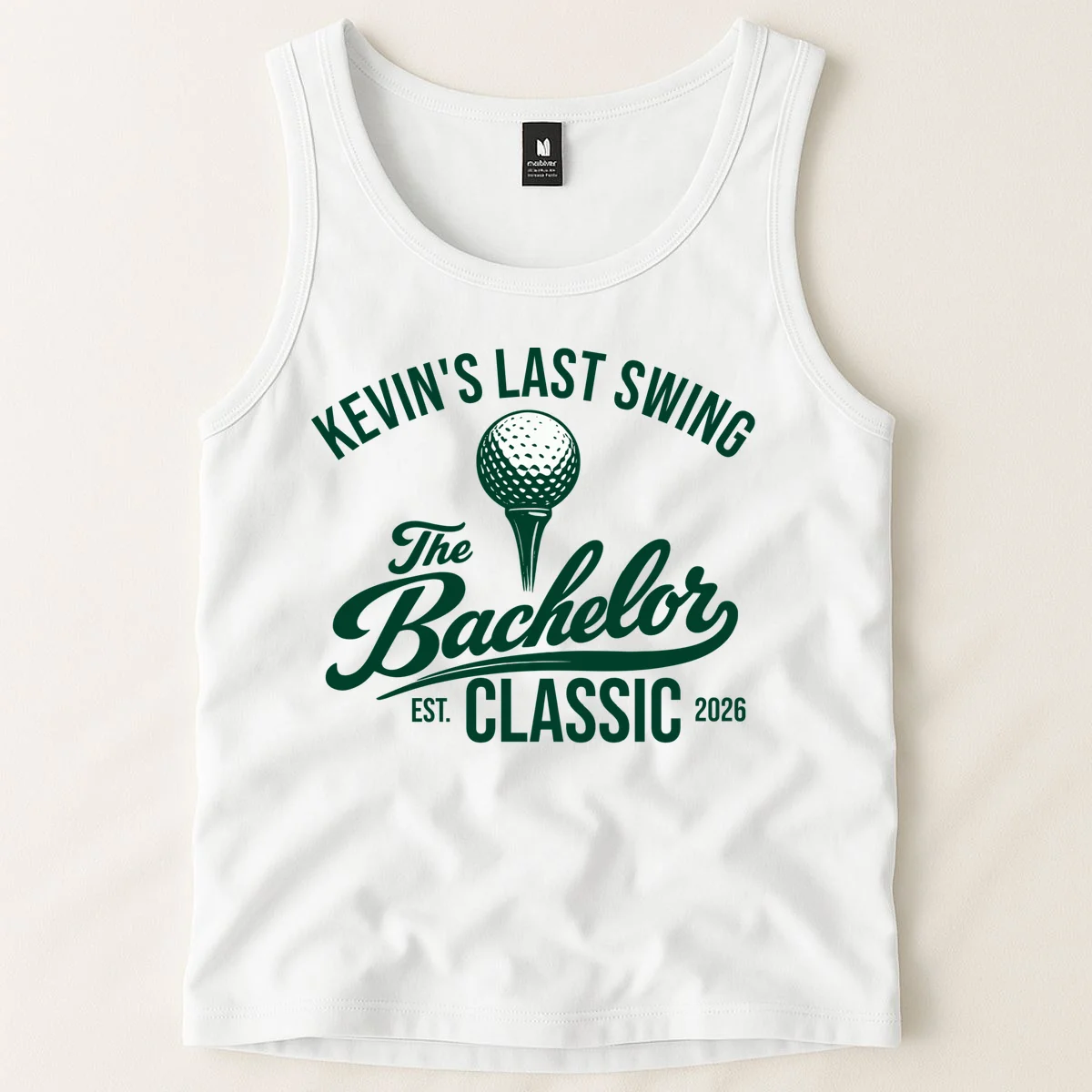The Bachelor Classic Funny Custom Bachelor Party Golf Tank Top - Front 1