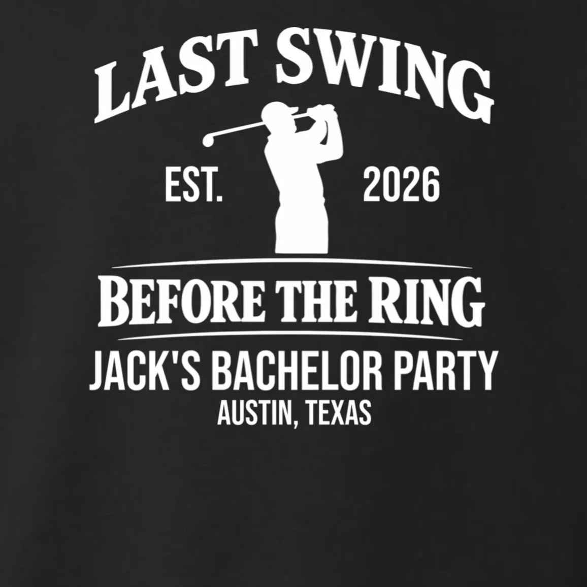 Last Swing Before The Ring Custom Golf Bachelor Party Toddler Hoodie - Front - Close-up
