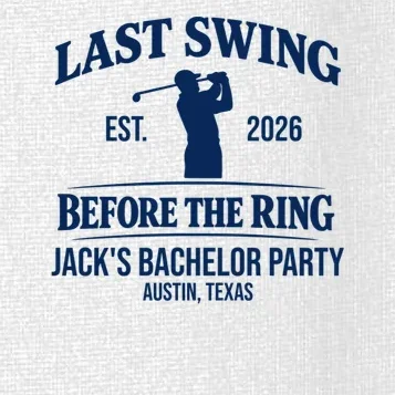 Last Swing Before The Ring Custom Golf Bachelor Party Women's Polo - Front - Close-up