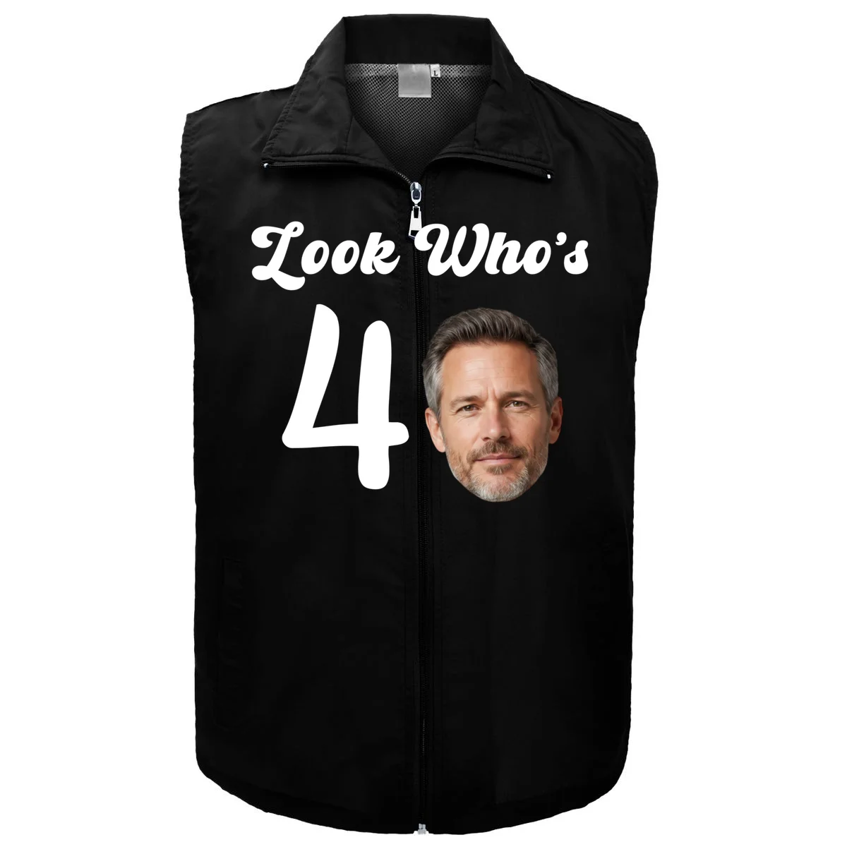 Look Who's Funny Custom Face Birthday Men's Vest - Front