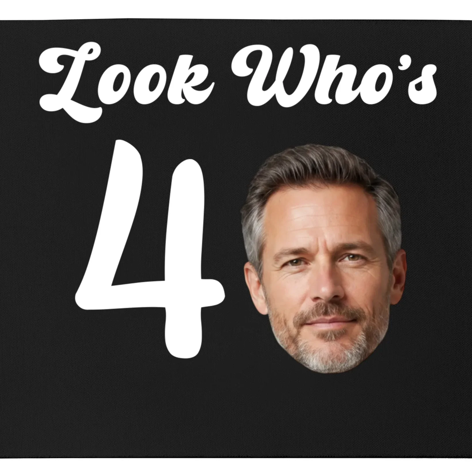 Look Who's Funny Custom Face Birthday Mouse Pad - Front - Close-up