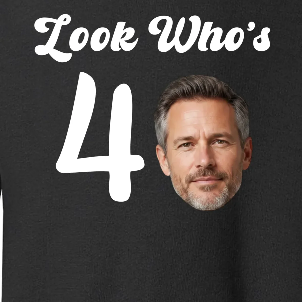 Look Who's Funny Custom Face Birthday Toddler Sweatshirt - Front - Close-up