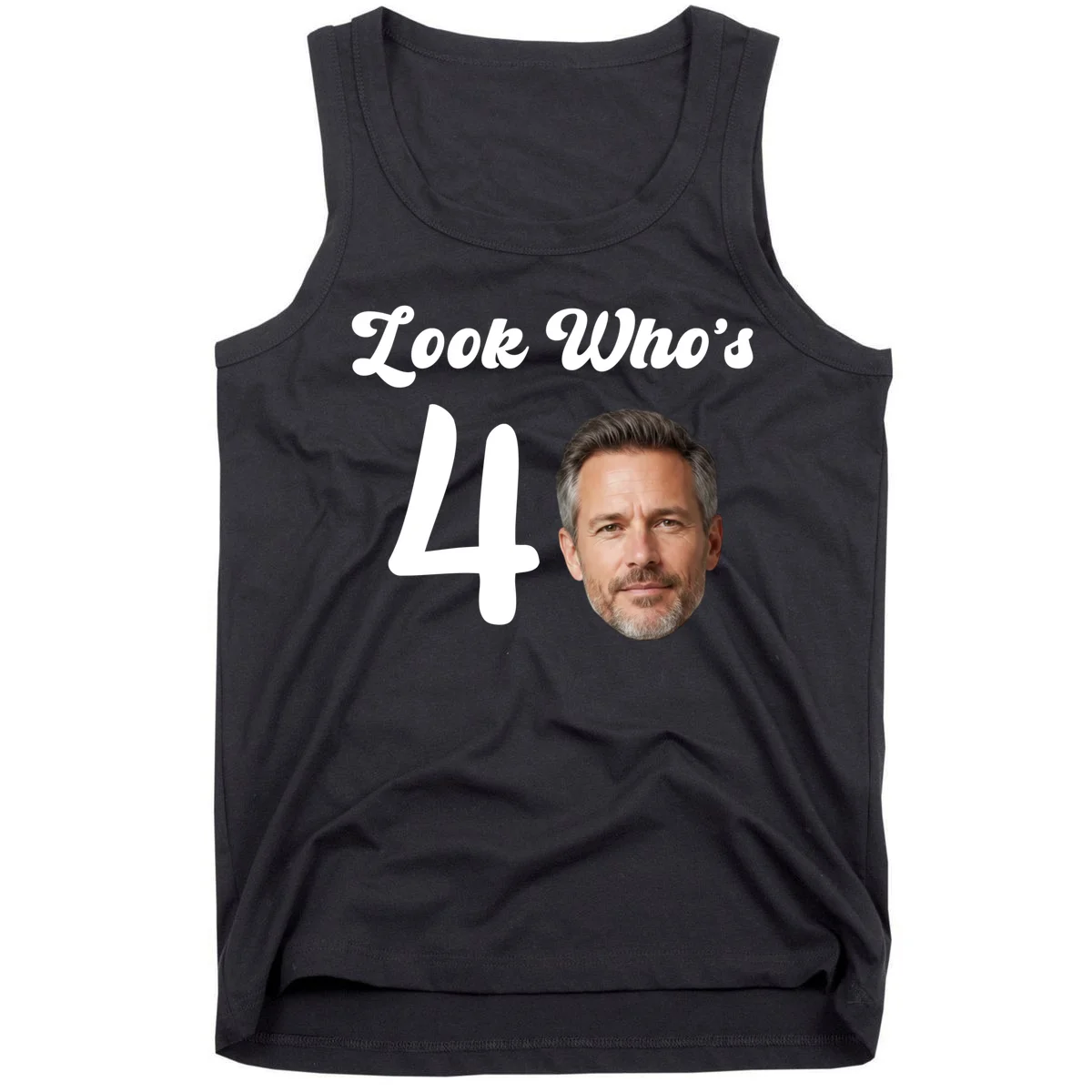 Look Who's Funny Custom Face Birthday Tank Top - Front