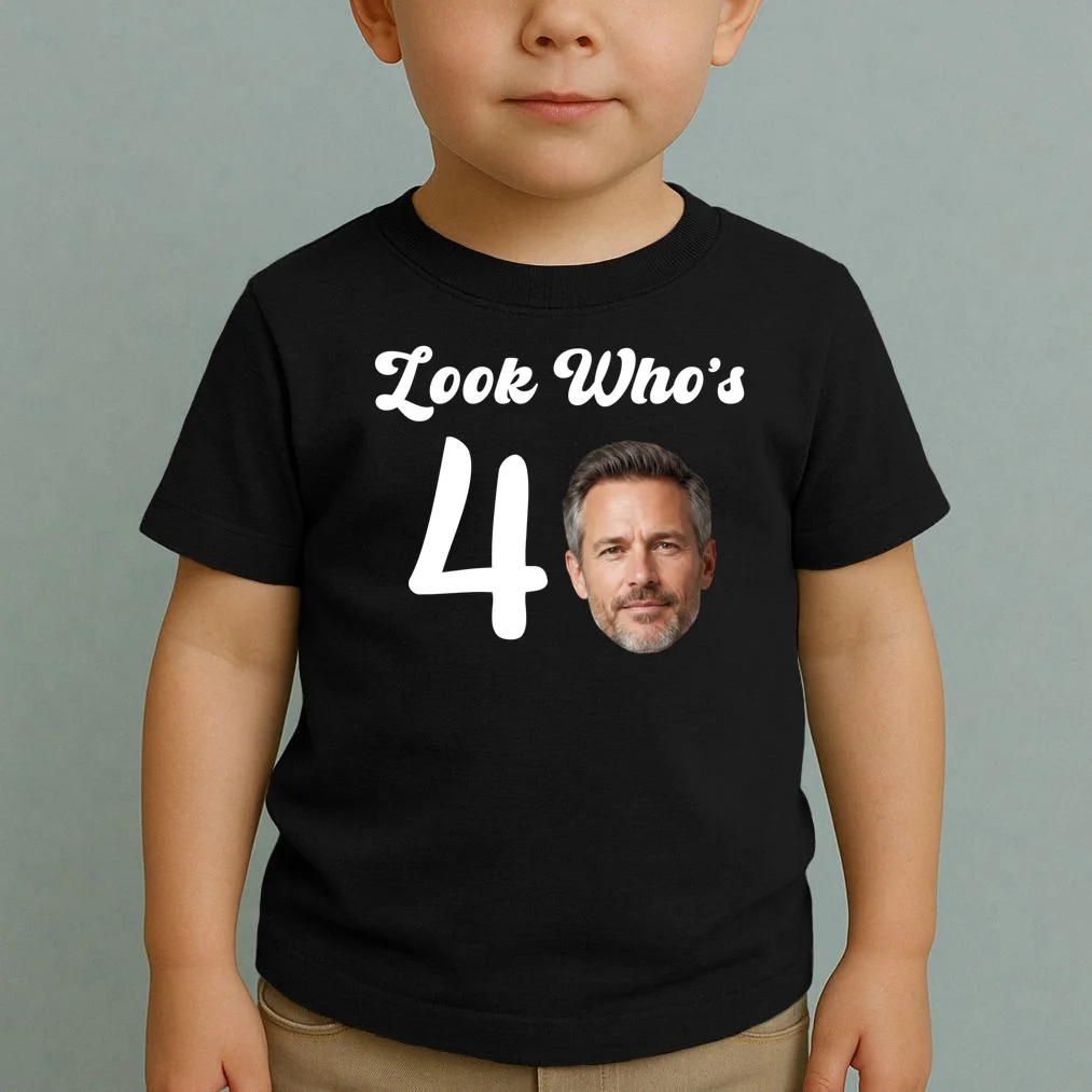 Look Who's Funny Custom Face Birthday Toddler T-Shirt - Front 1