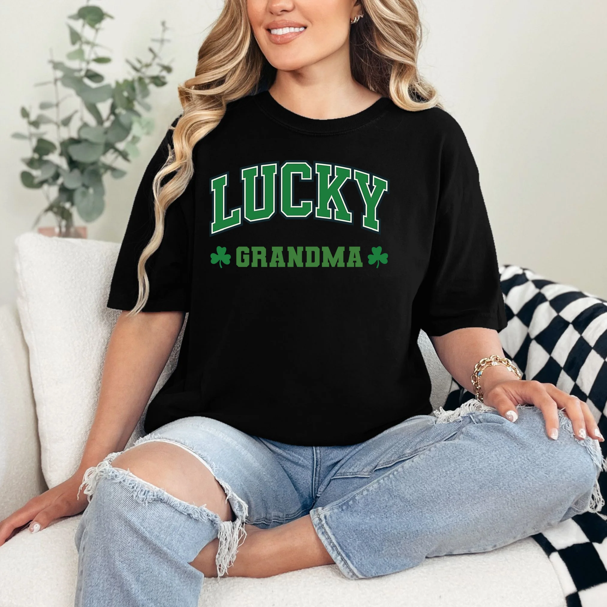 Lucky Name Custom St Patricks Day T-Shirt - Front 1