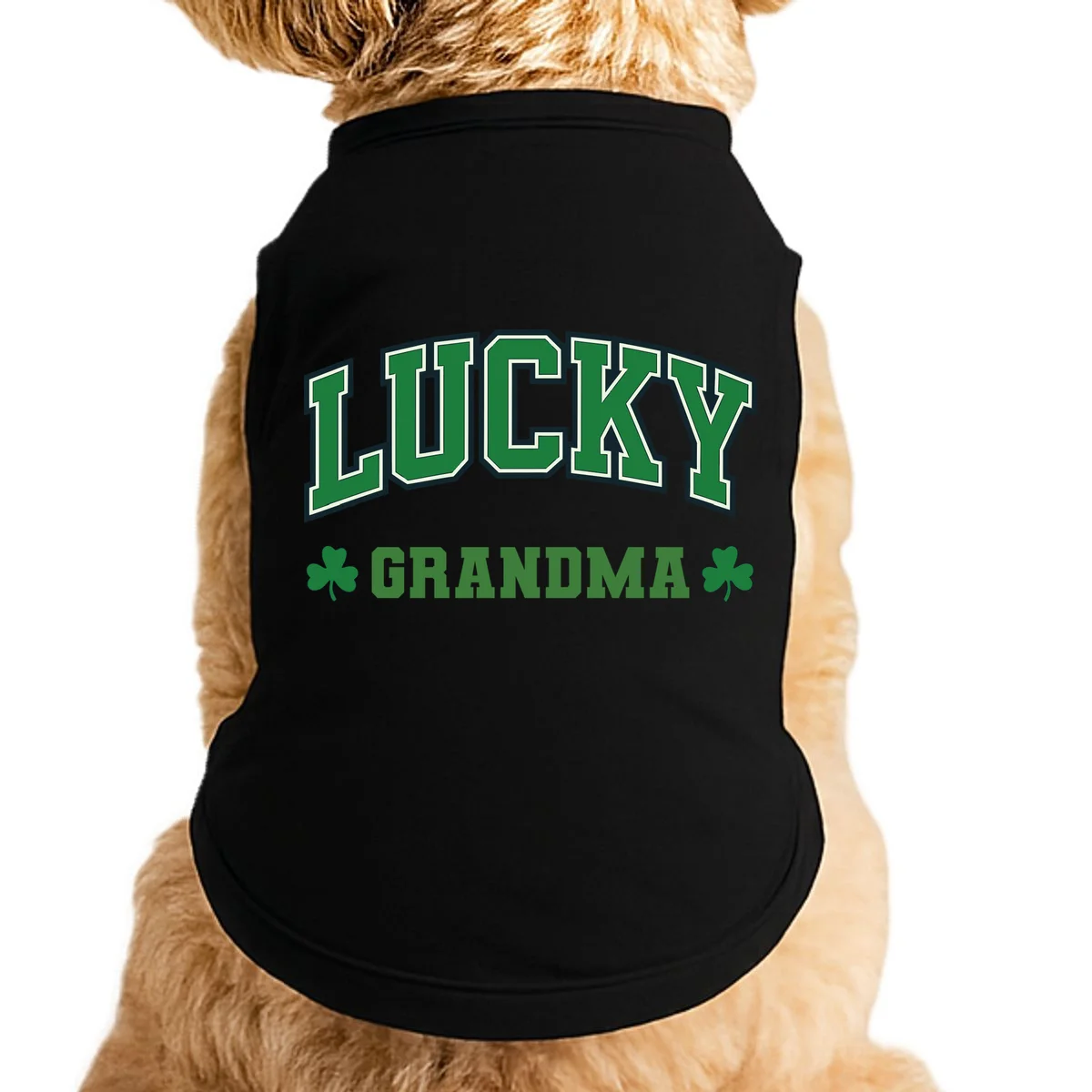 Lucky Name Custom St Patricks Day Doggie Tank - Front