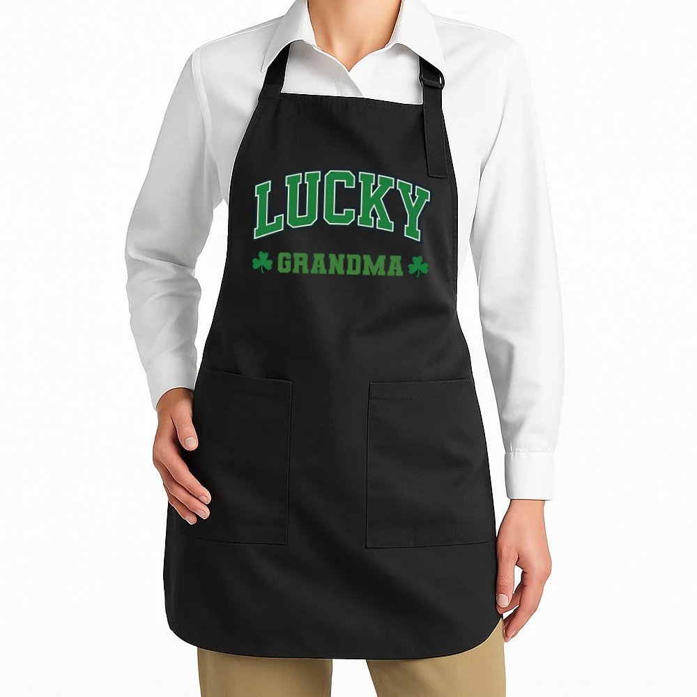 Lucky Name Custom St Patricks Day Apron - Front 1