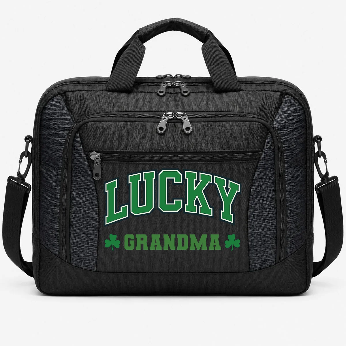 Lucky Name Custom St Patricks Day Briefcase - Front