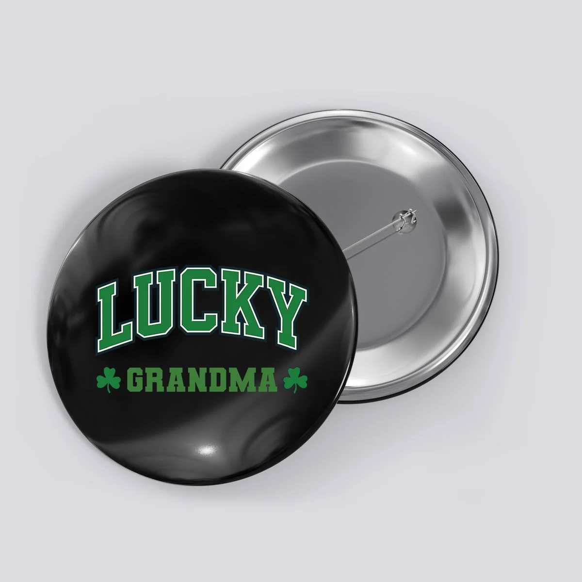 Lucky Name Custom St Patricks Day Button - Front