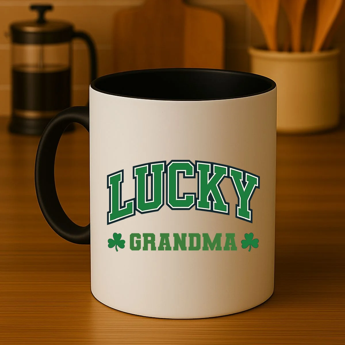 Lucky Name Custom St Patricks Day Coffee Mug - Front 3