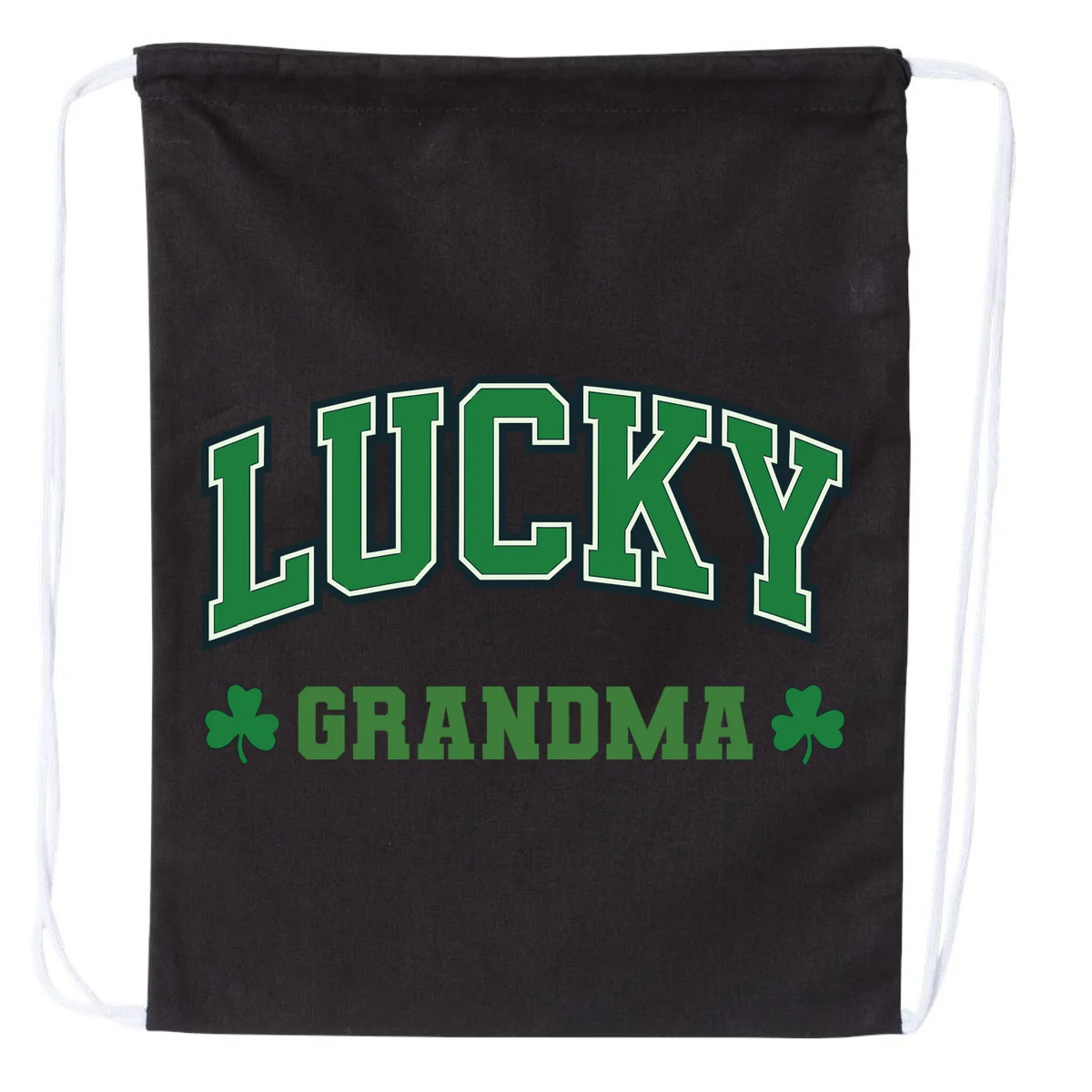Lucky Name Custom St Patricks Day Drawstring Bag - Front