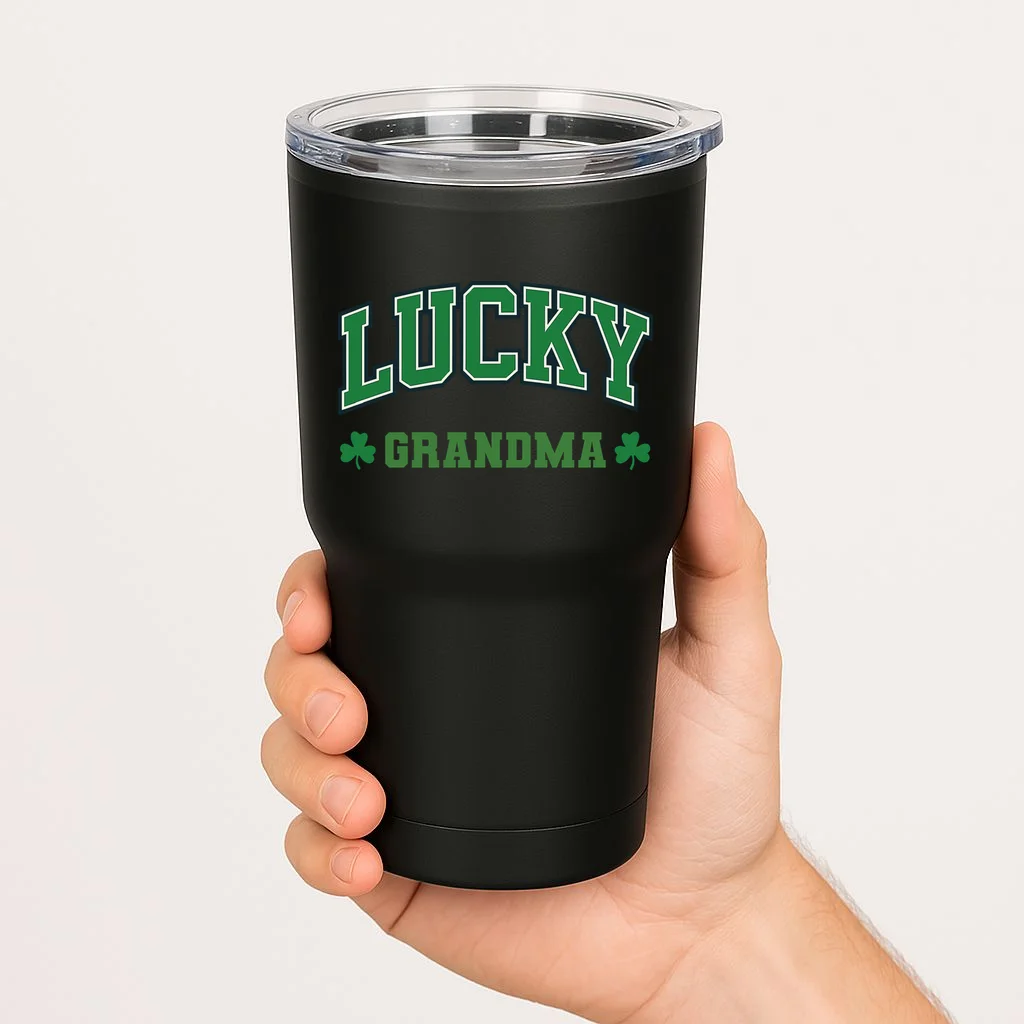 Lucky Name Custom St Patricks Day 20oz Tumbler - Front 1