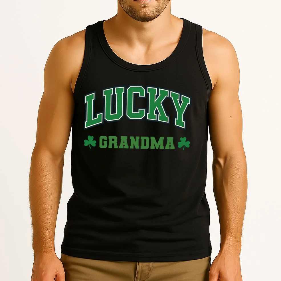 Lucky Name Custom St Patricks Day Tank Top - Front 2
