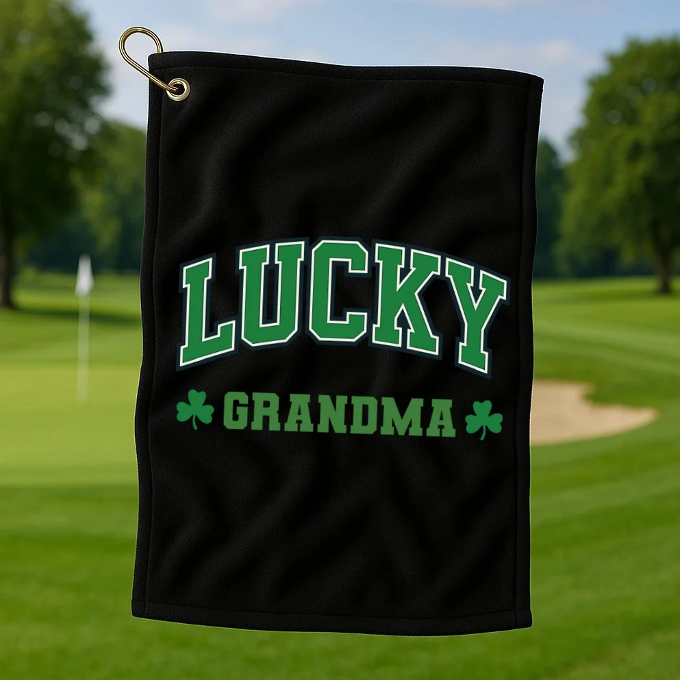 Lucky Name Custom St Patricks Day Golf Towel - Front 1