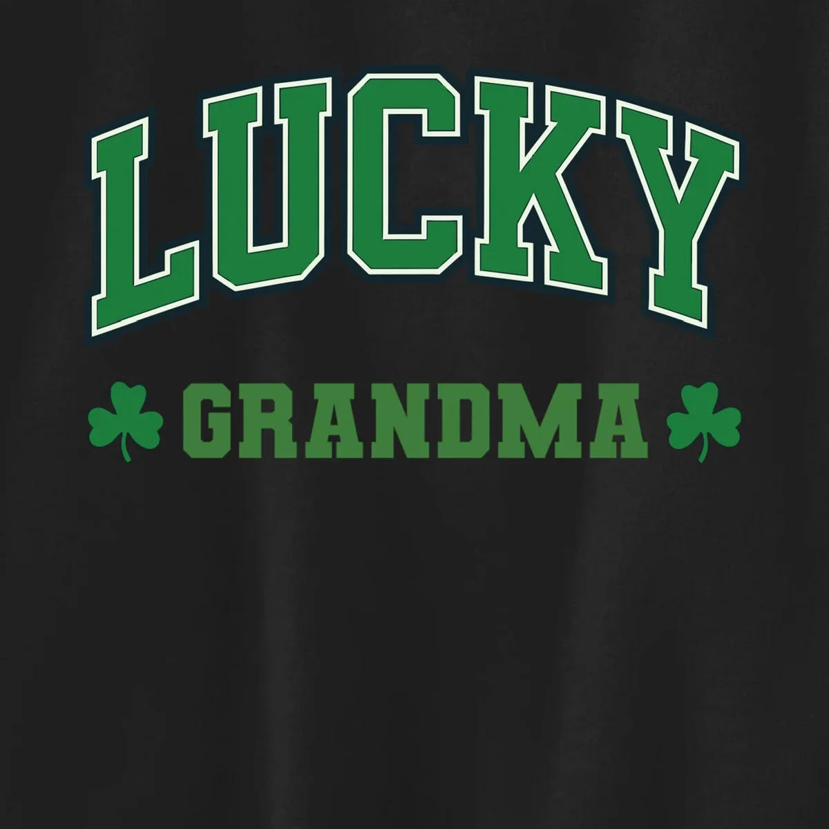 Lucky Name Custom St Patricks Day Kids Sweatshirt - Front - Close-up