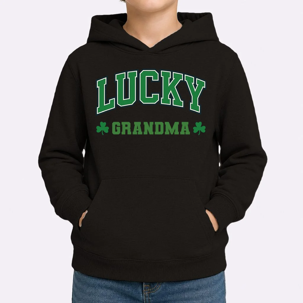 Lucky Name Custom St Patricks Day Kids Hoodie - Front 1